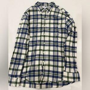 Green, navy and cream XL long sleeve button down.